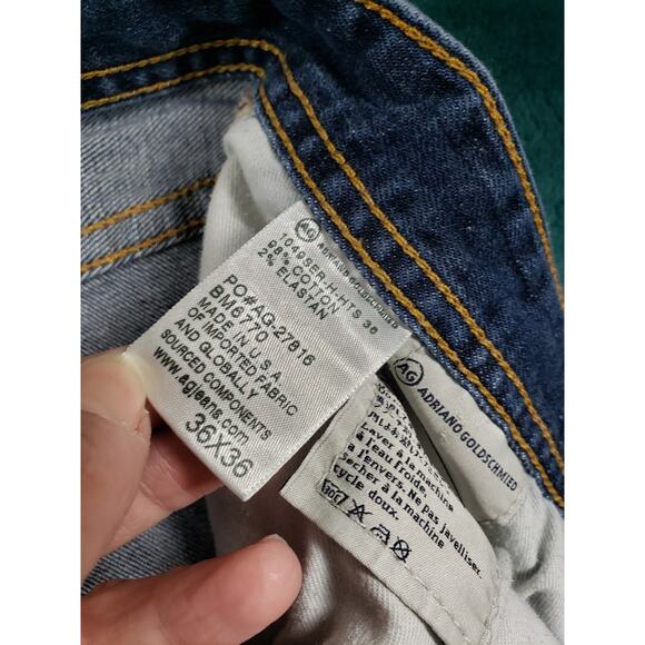 Adriano Goldschmied Jeans Size 36x36 Mens Blue Pants Stretch Protege Straight - Picture 4 of 13